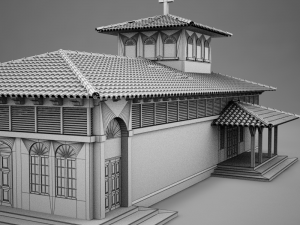 high def latin church 3Dモデル