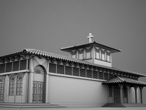 high def latin church 3Dモデル