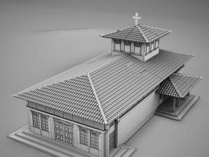 high def latin church 3Dモデル