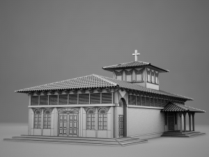 high def latin church 3Dモデル