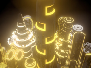 scifi city Modelo 3D