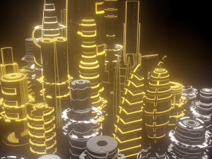 scifi city Modelo 3D
