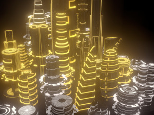 scifi city Modelo 3D