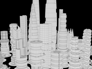 scifi city Modelo 3D