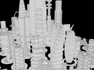 scifi city Modelo 3D