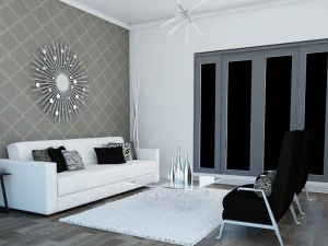 high def classic living room 10 model 3D Model