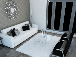 high def classic living room 10 model 3D Model