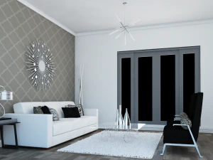 high def classic living room 10 model 3D Model