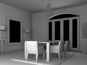 dinning set 7 3D Model