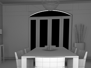 dinning set 7 3D Model
