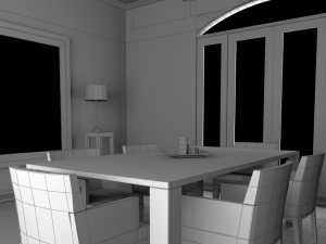 dinning set 7 3D Model