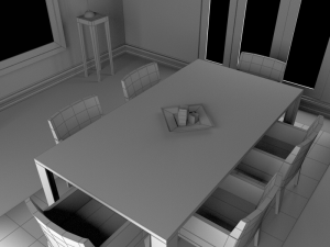 dinning set 7 3D Model