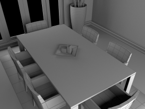 dinning set 7 3D Model