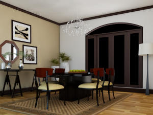 dinning set 4 3d 3D Model