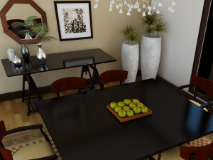 dinning set 4 3d Model 3D