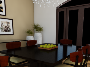 dinning set 4 3d Model 3D