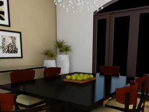 dinning set 4 3d 3D Model