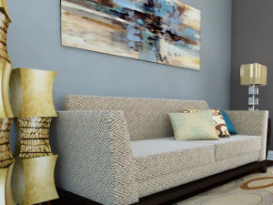 high def classic living room 7 model 3D Model