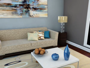 high def classic living room 7 model 3D Model