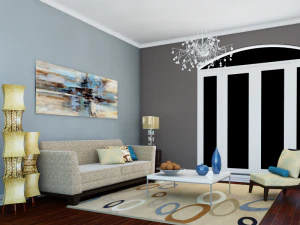 high def classic living room 7 model 3D Model