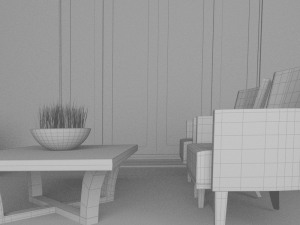 3d high def classic living room 4 Modelo 3D