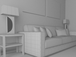 3d high def classic living room 4 Modelo 3D