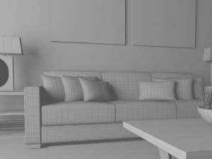 3d high def classic living room 4 Modelo 3D
