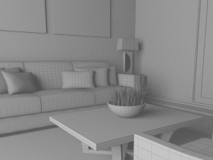 3d high def classic living room 4 Modelo 3D