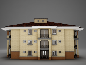 modern tropical latin mexican beach tower hotel hacienda medium 2 model Modello 3D