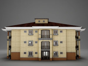modern tropical latin mexican beach tower hotel hacienda medium 2 model 3D Model