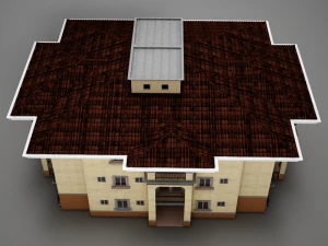 modern tropical latin mexican beach tower hotel hacienda medium 2 model 3D Model