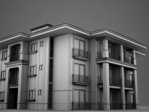 modern tropical latin mexican beach tower hotel hacienda medium 2 model Modello 3D