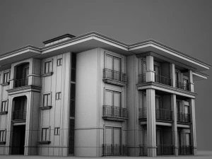 modern tropical latin mexican beach tower hotel hacienda medium 2 model 3D Model