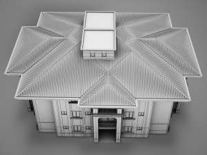 modern tropical latin mexican beach tower hotel hacienda medium 2 model Modello 3D