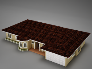 small latin hacienda modern villa 8 3d Modelo 3D