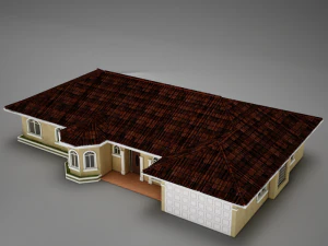 small latin hacienda modern villa 8 3d 3D Model