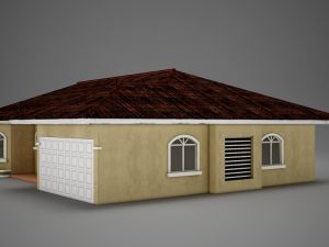 small latin hacienda modern villa 8 3d Modelo 3D