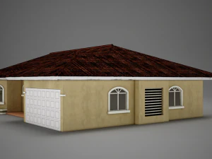 small latin hacienda modern villa 8 3d 3D Model