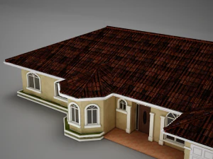small latin hacienda modern villa 8 3d 3D Model