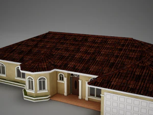 small latin hacienda modern villa 8 3d 3D Model