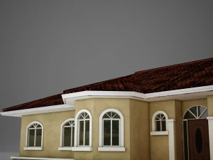 small latin hacienda modern villa 8 3d 3D Model