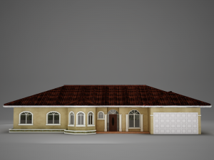 small latin hacienda modern villa 8 3d Modelo 3D