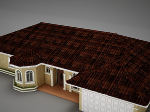 small latin hacienda modern villa 8 3d Modelo 3D