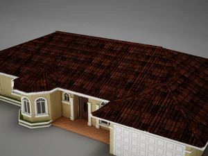 small latin hacienda modern villa 8 3d 3D Model