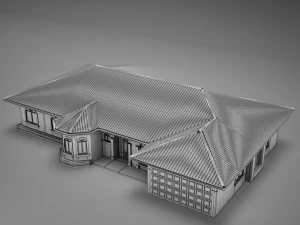 small latin hacienda modern villa 8 3d 3D Model