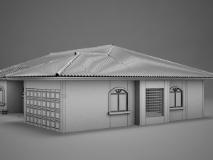 small latin hacienda modern villa 8 3d Modelo 3D