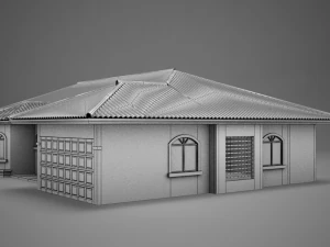 small latin hacienda modern villa 8 3d 3D Model