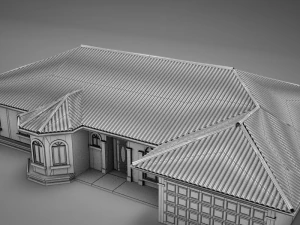 small latin hacienda modern villa 8 3d 3D Model