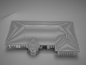 small latin hacienda modern villa 8 3d Modelo 3D