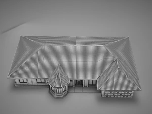small latin hacienda modern villa 8 3d 3D Model